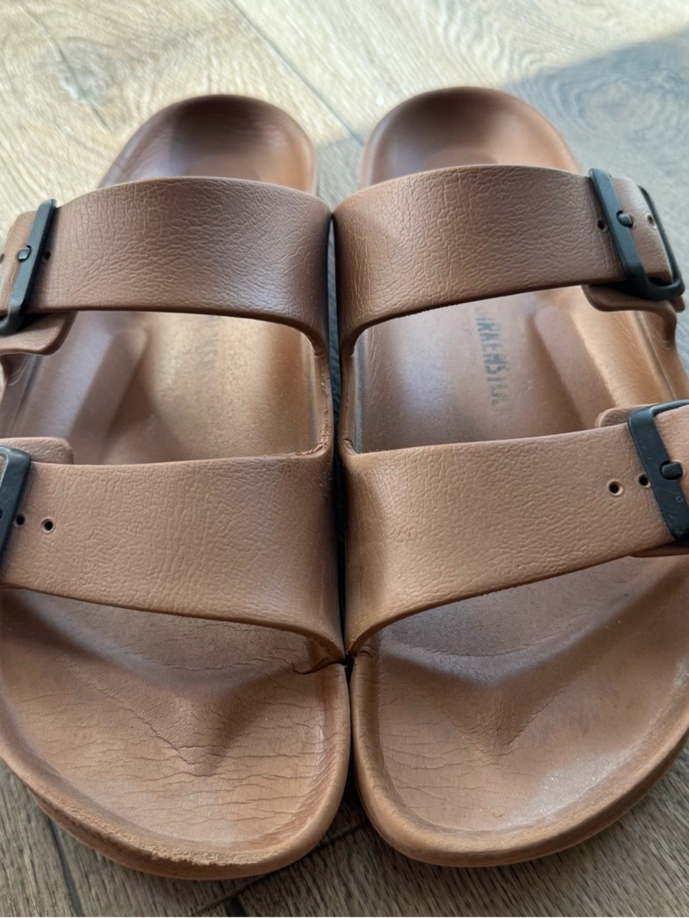 Birkenstock Eva Arizona copper metallic 41 rubber men 8/8.5 women 10/10.5 READ - Picture 2 of 10